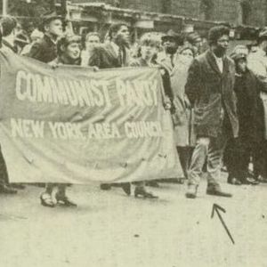 testimony against New York CORE member Blyden Jackson by Ray Wood and photo of Jackson at Communist March